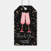 ブランチバブリーサンキューブライダルシャワーブラック ギフトタグ (正面)