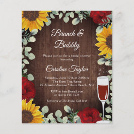 ブランチバブリーサンフラワーズバラワインブライダルシャワー