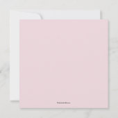 ブランチバブリードレスピンクブライダルシャワー招待状 (裏面)