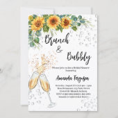 ブランチバブリーブライダルシャワーひまわり緑 招待状 (正面)