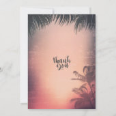 ブランチバブリーブライダルシャワーサマーパームツリーライト 招待状 (裏面)