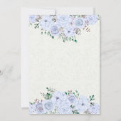 ブランチバブリーブライダルシャワーシックな水カラーフローラ 招待状 (裏面)