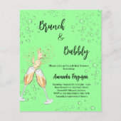 ブランチバブリーブライダルシャワーミントグリーン招待 (正面)