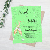ブランチバブリーブライダルシャワーミントグリーン招待