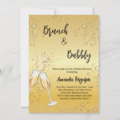 ブランチバブリーブライダルシャワー応援金ゴールド 招待状 (正面)