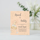 ブランチバブリーブライダルシャワー桃の招待 (スタンド正面)