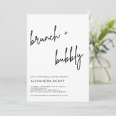 ブランチバブリーミニマリストモダンブライダルシャワー 招待状 (スタンド正面)