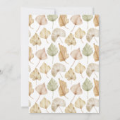 ブランチバブリー乾葉乾ブライダルシャワー 招待状 (裏面)