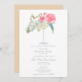 ブランチバブリー応援カクテルバラブライダルシャワー 招待状 (正面/裏面)