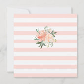 ブランチバブリー春ピーチフローラブライダルシャワー 招待状 (裏面)