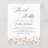 ブランチバブルワイルドフラワーブライダルシャワー招待 (正面)