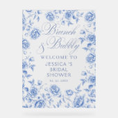ブランチバブーブリーシックブルーブライダルシャワーウェルカム アクリルサイン (正面)