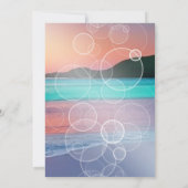 ブランチバブーブリーパステルサンセットビーチブライダルシャワー 招待状 (裏面)