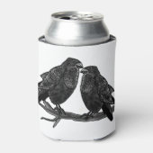 ブランチファミリーアートのカラスの愛 缶クーラー (缶正面)