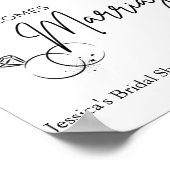 ブランチブライダルシャワー標識 ポスター (角)