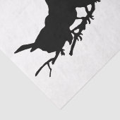 ブランチブラックシルエットデコページ上の小鳥 薄葉紙 (詳細)