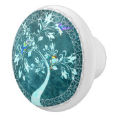 ブランチブルーカントリーセラミックプルの鳥 セラミックノブ (右)