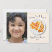ブランチプンワッフル教室バレンタイン写真 カード (正面)