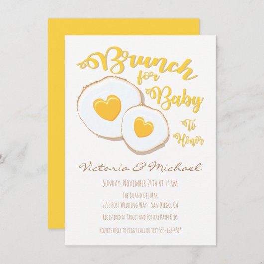 ブランチベビーシャワー招待状 招待状 (正面/裏面)