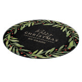 ブランチベリーオンブラックメリークリスマス カッティングボード (角)