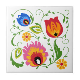 ブランチポーランドフォークタイル タイル