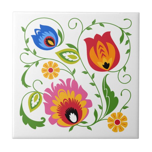 ブランチポーランドフォークタイル タイル (正面)