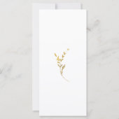ブランチミニマリストホワイトおよび金ゴールド結婚式 プログラム (裏面)