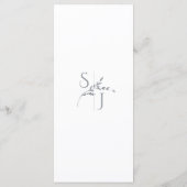 ブランチミニマリストホワイト&シルバー結婚ズ メニュー (裏面)