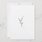 ブランチミニマリスト白とシルバー結婚ズ 招待状 (裏面)