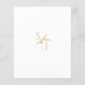 ブランチミニマリスト白と金ゴールド結婚の詳細 (裏面)