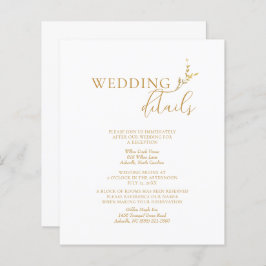 ブランチミニマリスト白と金ゴールド結婚の詳細