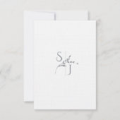 ブランチミニマリスト白離れ銀製結婚品 出欠カード (裏面)