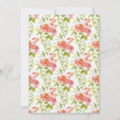 ブランチモダンとバブリーフローラシャワー招待状 (裏面)