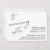 ブランチモダンの後の朝にスクリプ結婚トする 招待状 (正面)