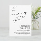 ブランチモダンの後の朝にスクリプ結婚トする 招待状 (スタンド正面)