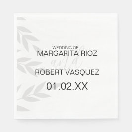 ブランチモダングレイ白黒 スタンダードランチョンナプキン