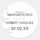 ブランチモダングレイ白黒 ラウンドシール (正面)