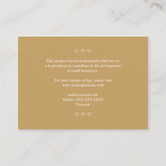 ブランチモダンズ手作りラブ引用文 名刺 (裏面)