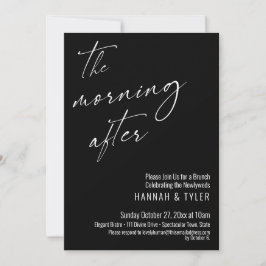 ブランチモダンブラック後の朝のスクリプト 招待状