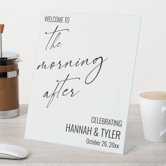 ブランチモダン後の朝へようこそ 台座サイン (インサイチュ)