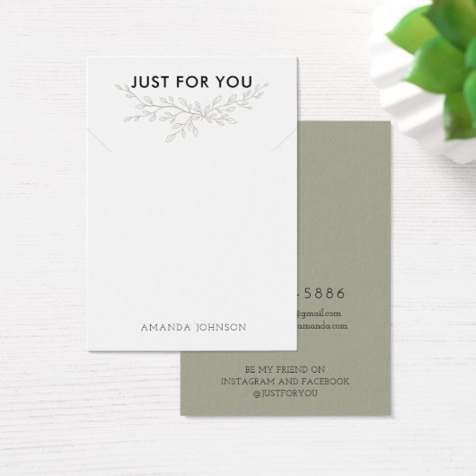 ブランチモダン自然ネックレスディスプレイカード (デスク)