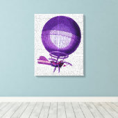 ブランチャーズ水素（紫）熱気球3 キャンバスプリント (インサイチュ (ウッドフロア))