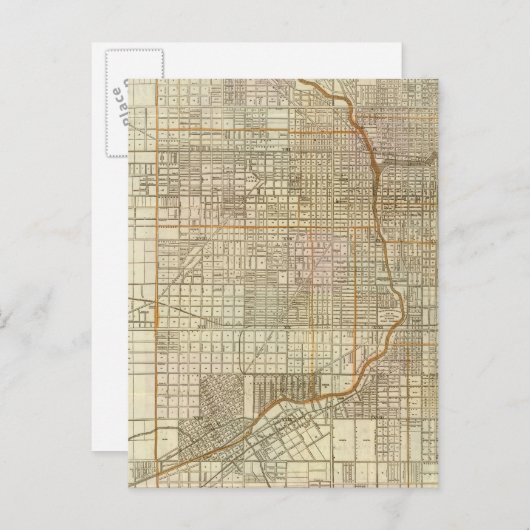 ブランチャードのシカゴのガイドマップ ポストカード (正面/裏面)