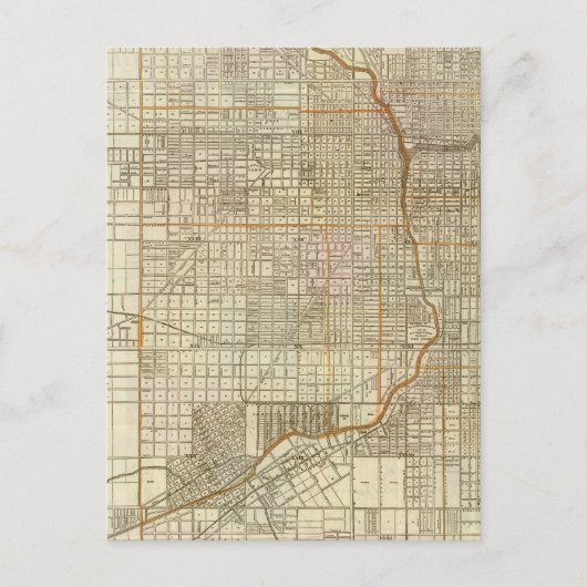 ブランチャードのシカゴのガイドマップ ポストカード (正面)