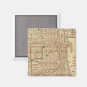 ブランチャードのシカゴの地図 マグネット (正面/裏面)