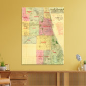 ブランチャードのシカゴ周辺地図 キャンバスプリント (インサイチュ (リビング))