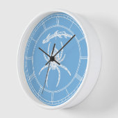 ブランチラウンドクロックにブルースパイダー 壁時計 (傾斜)