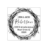 ブランチリースカップル差出人住所 ラバースタンプ (インプリント)