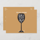 ブランチワイングラスANYカラー&イベントトレンディーシック ポストカード (正面/裏面)