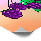 「ブランチ上のブラックベリー」のプリント縁ど ポスター (角)